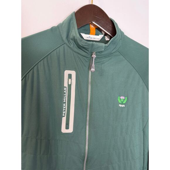 Peter Millar Men's Balsam Green Merge Elite Hybrid Jacket Performance Golf M - Picture 6 of 14